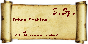 Dobra Szabina névjegykártya