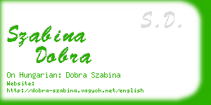 szabina dobra business card